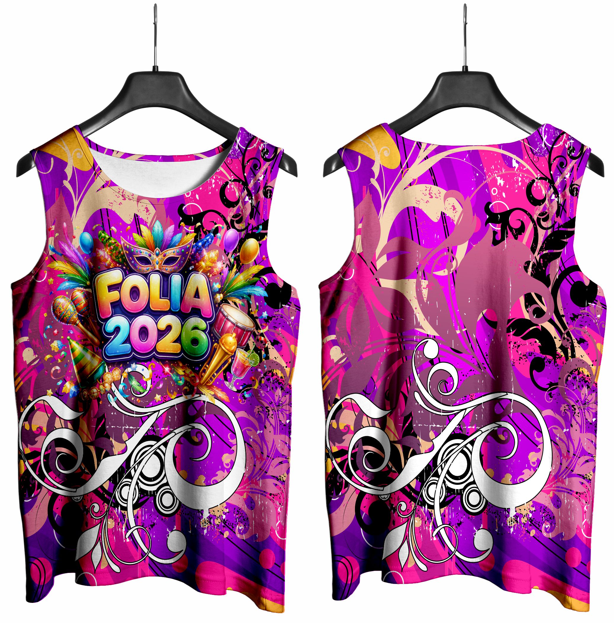Arte vetor camisa Abadá carnaval-058