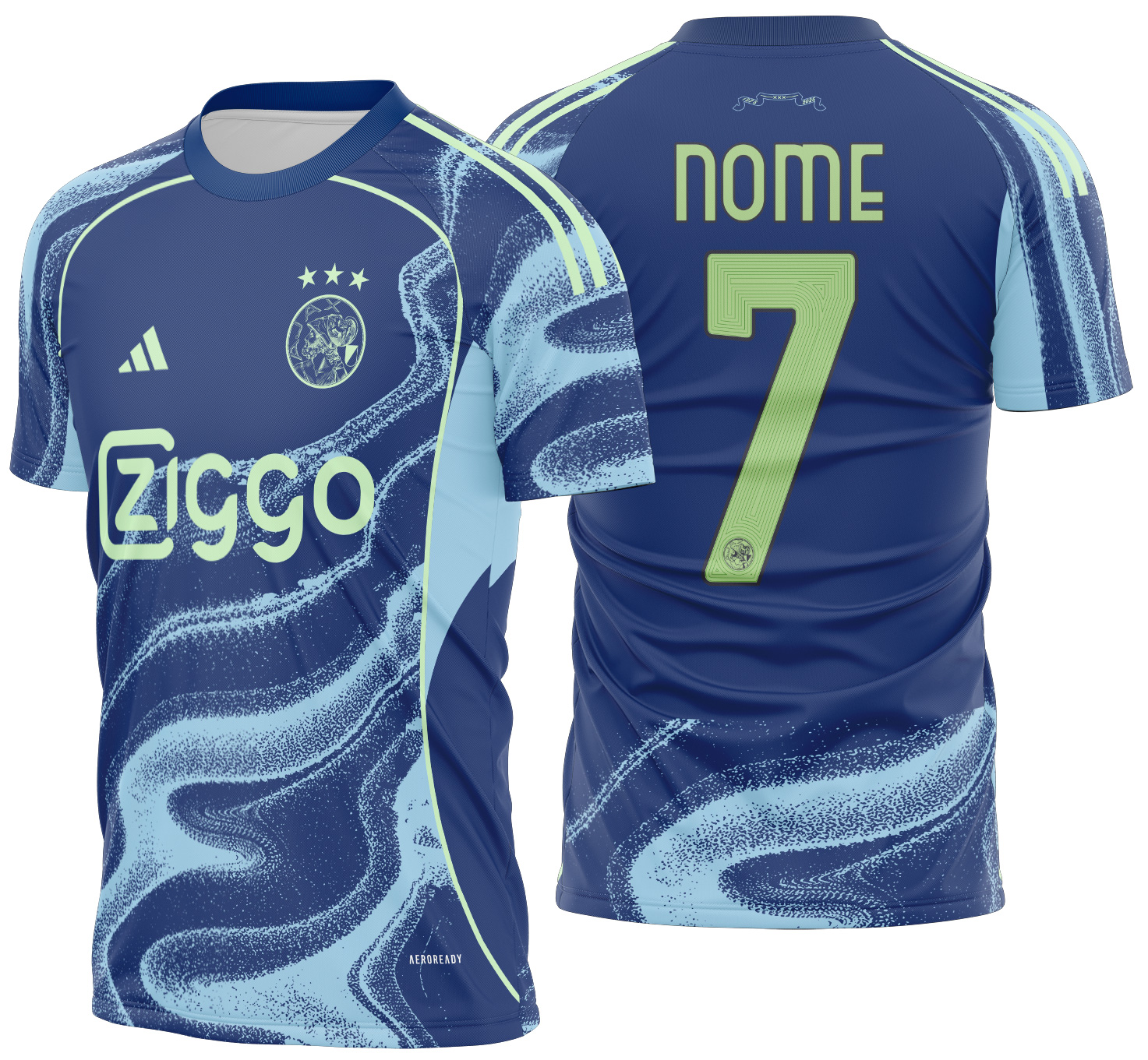 Arte Vetor Camisa Ajax Visita 2025-26