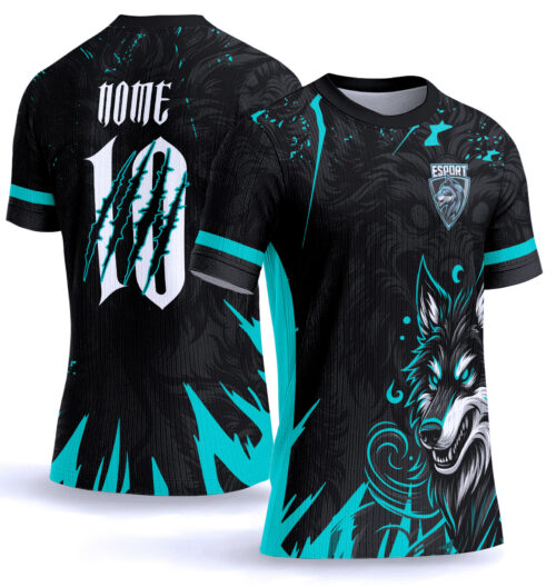 Arte vetor camisa Interclasse lobo 0029