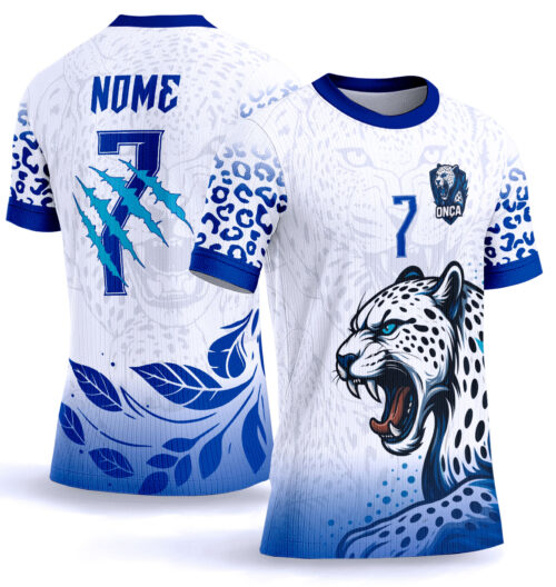 Arte vetor camisa Interclasse onça azul 0026