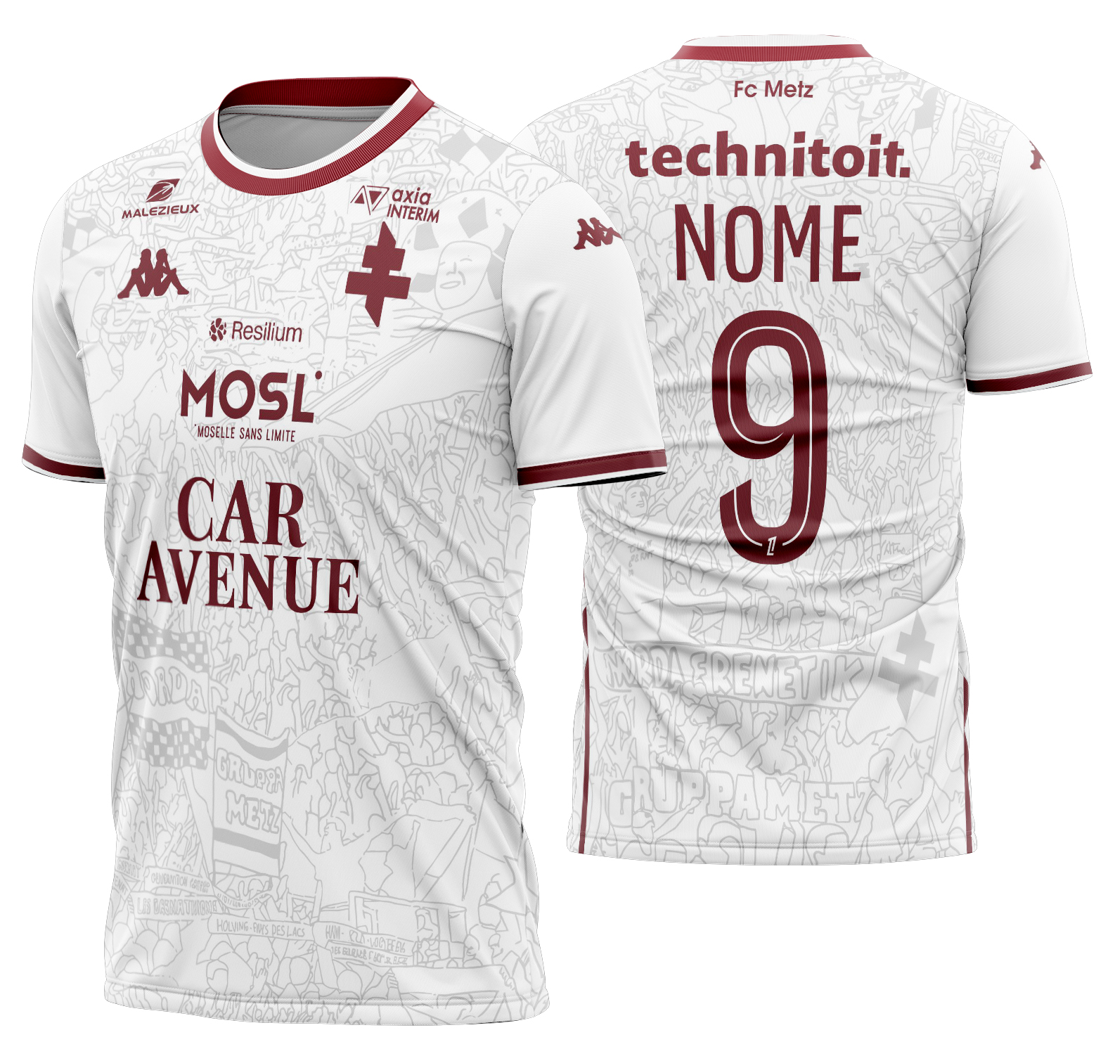 Arte Vetor Camisa Metz Visita 2025-2026