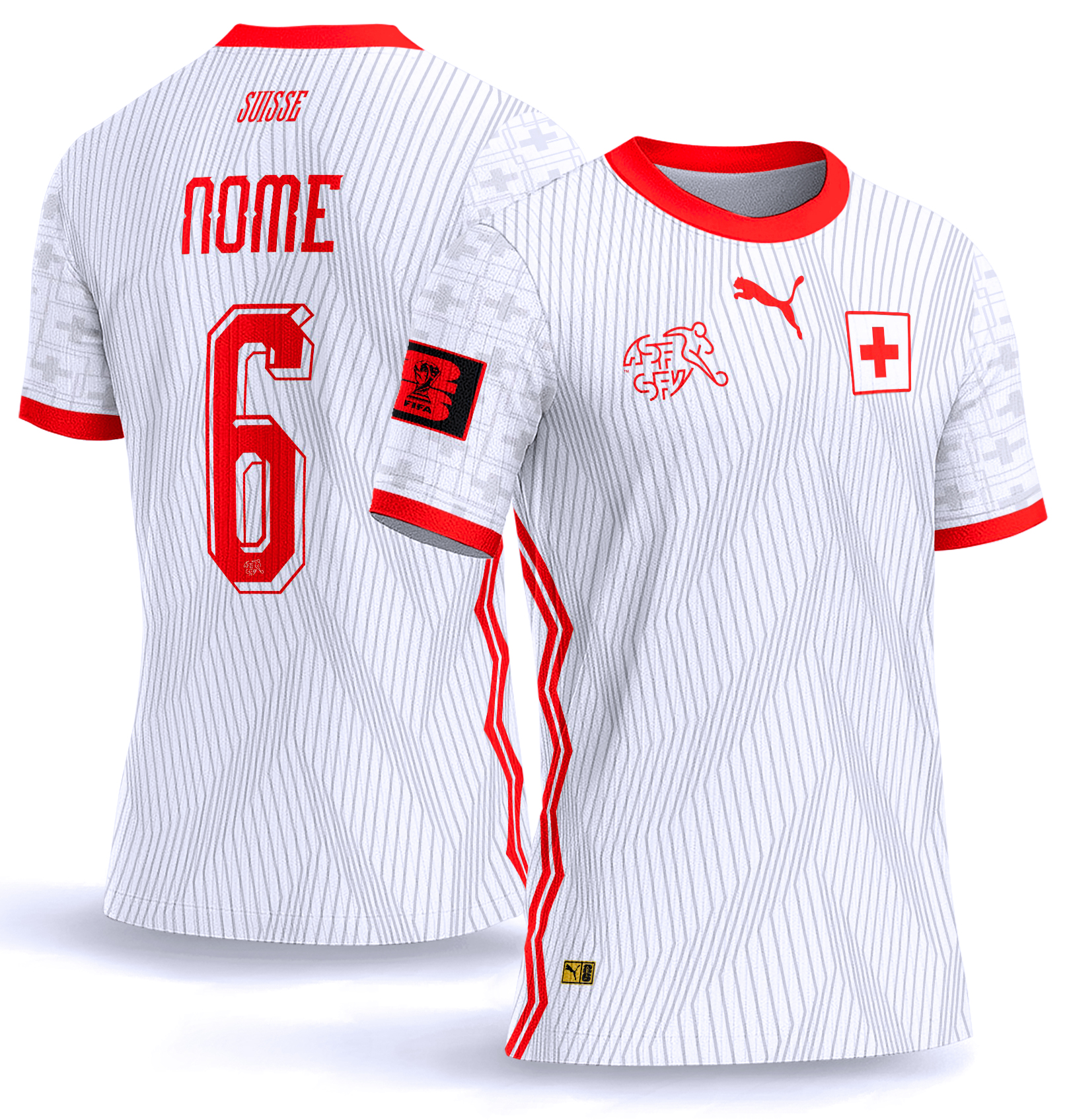 Arte vetor camisa Suiça Conceito 2026