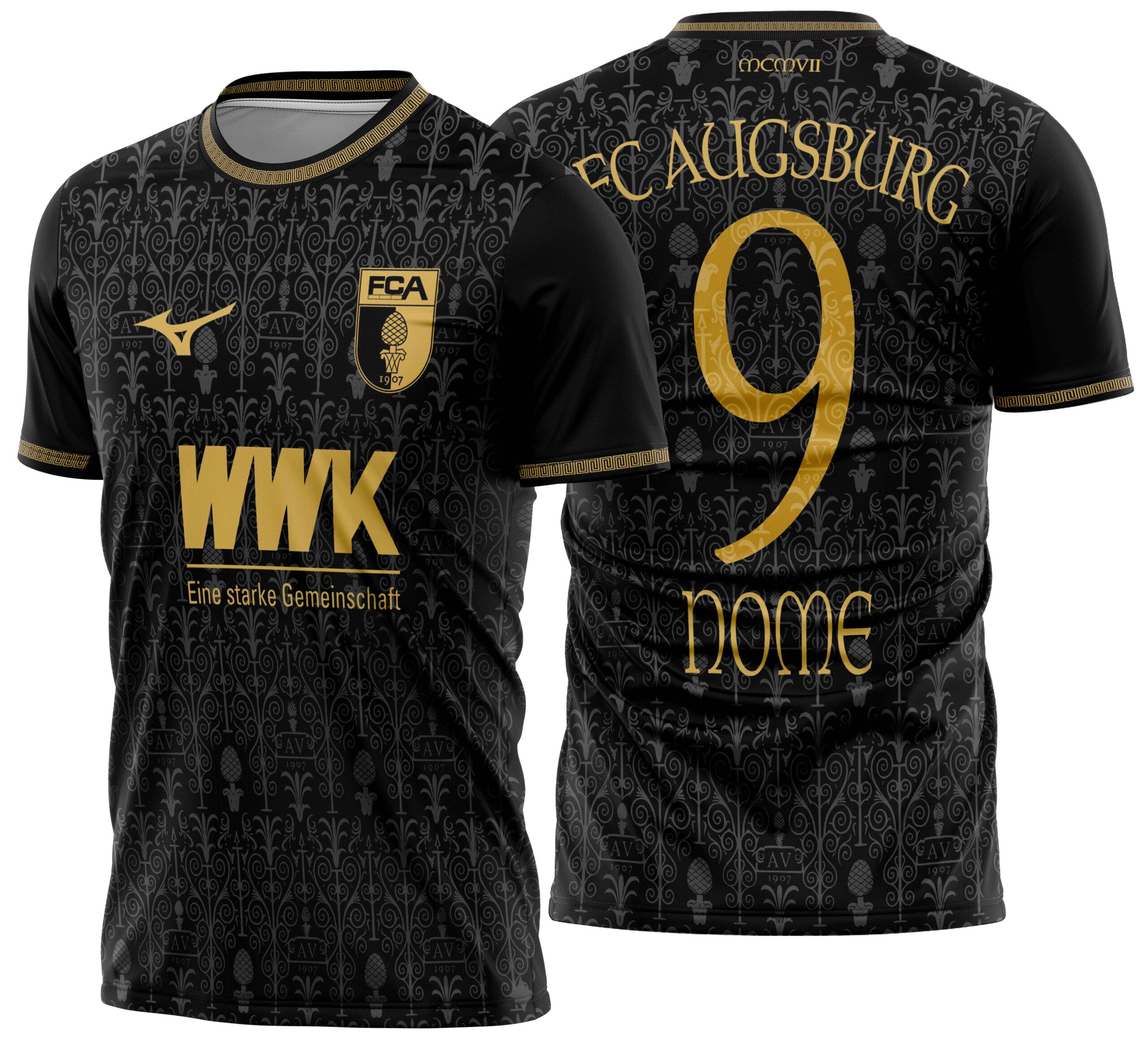 Arte vetor camisa FC Augsburg Terceira 2025-2026