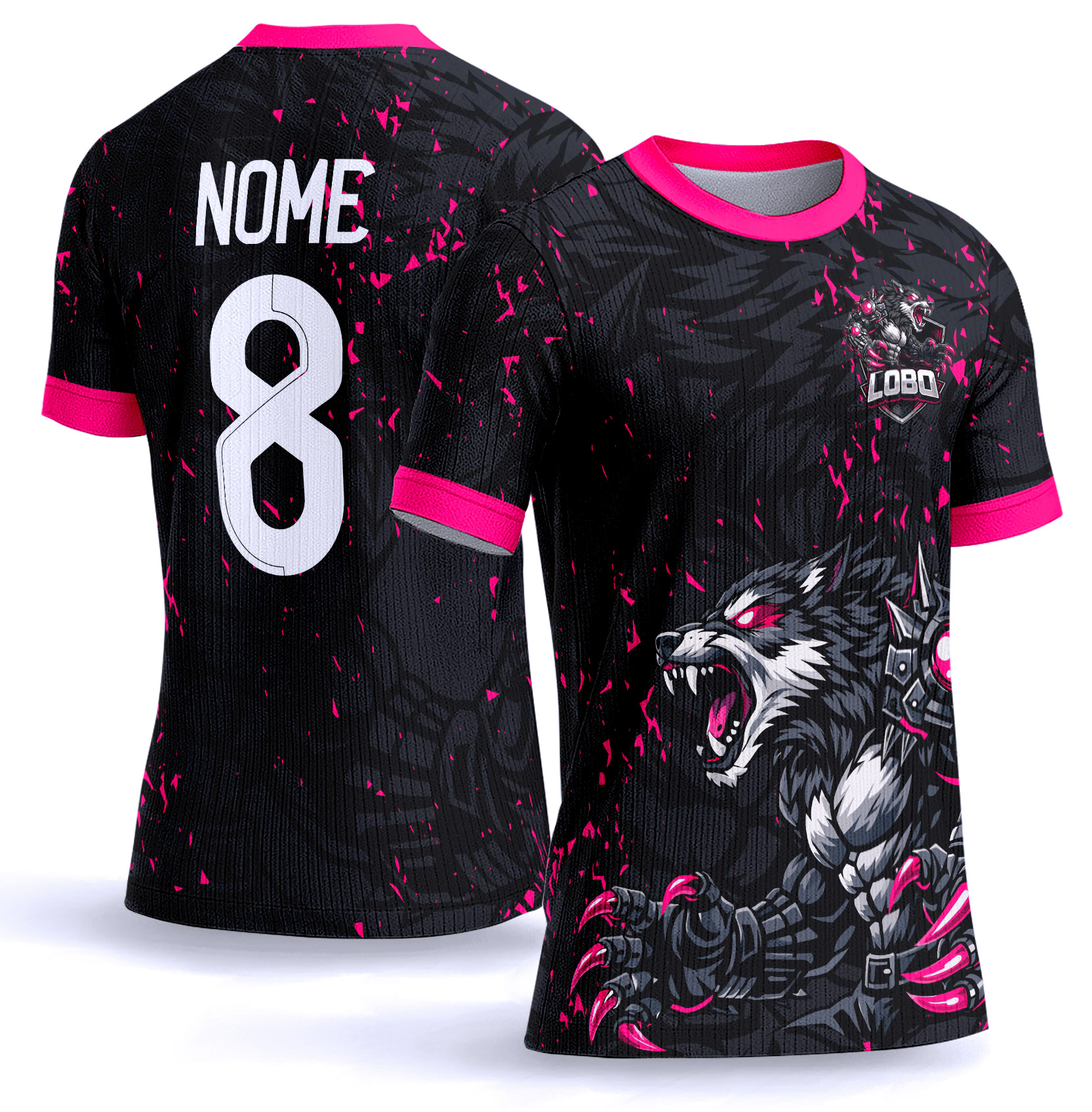 Arte vetor camisa Interclasse lobo 0059