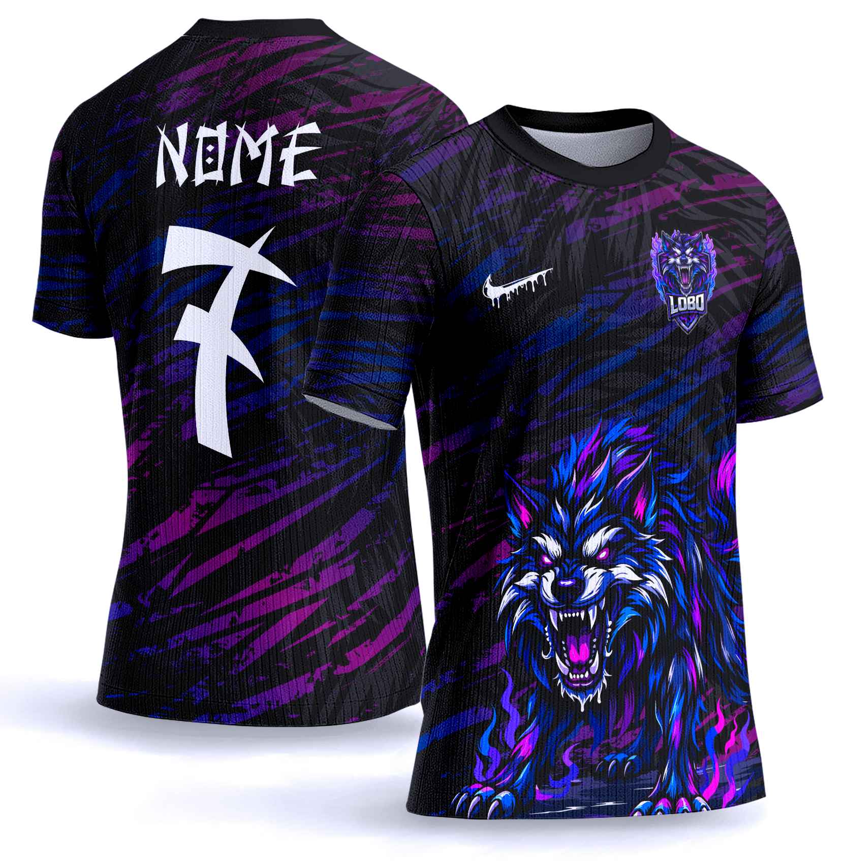 Arte vetor camisa Interclasse lobo 0066