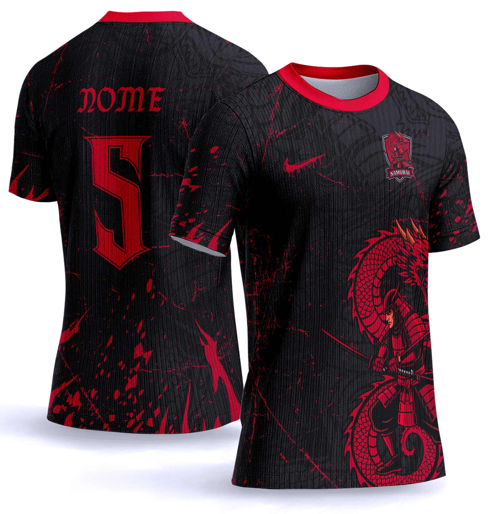 Arte vetor camisa Interclasse samurai 0053