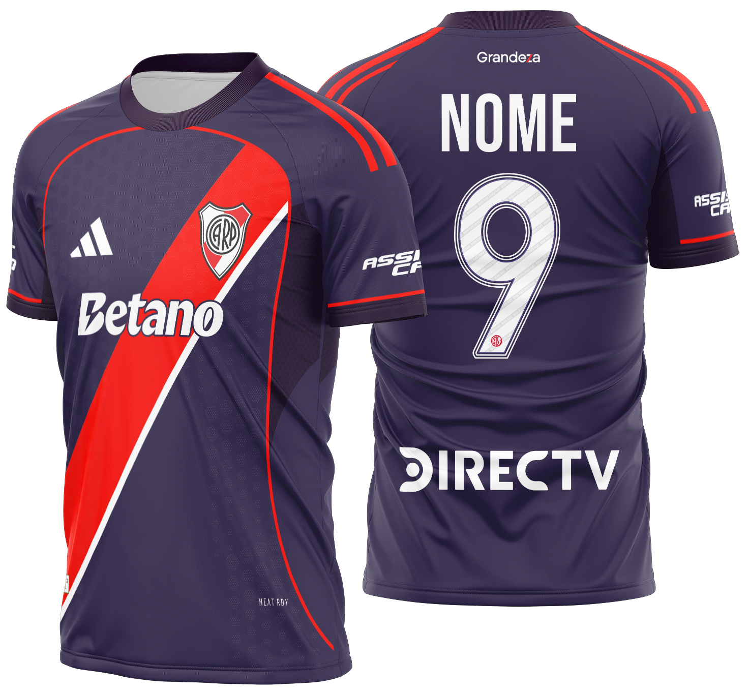 Arte vetor camisa River Plate Terceira 2026