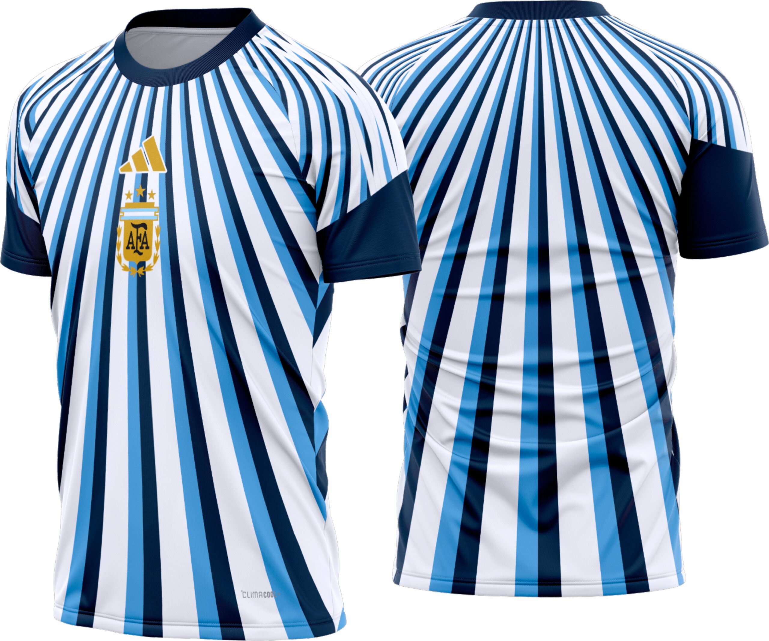 Arte Vetor Camisa Argentina Pré-Jogo I 2026