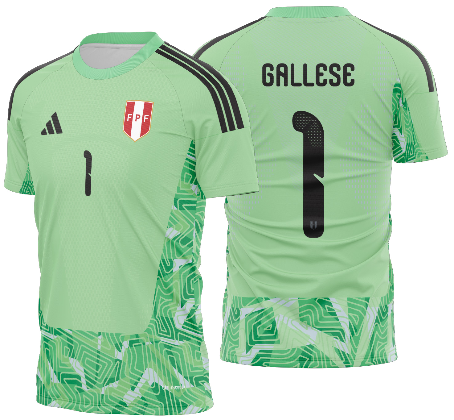 Arte vetor camisa Peru Goleiro I 2026
