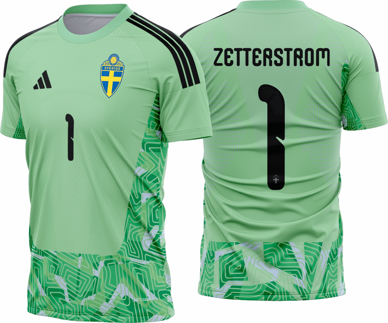 Arte vetor camisa Suecia Goleiro I 2026