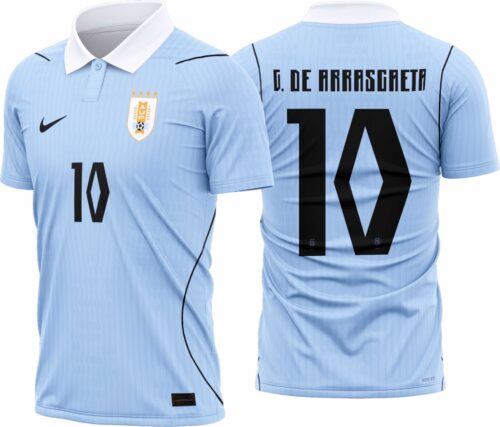 Arte Vetor Camisa Uruguai local 2026-28