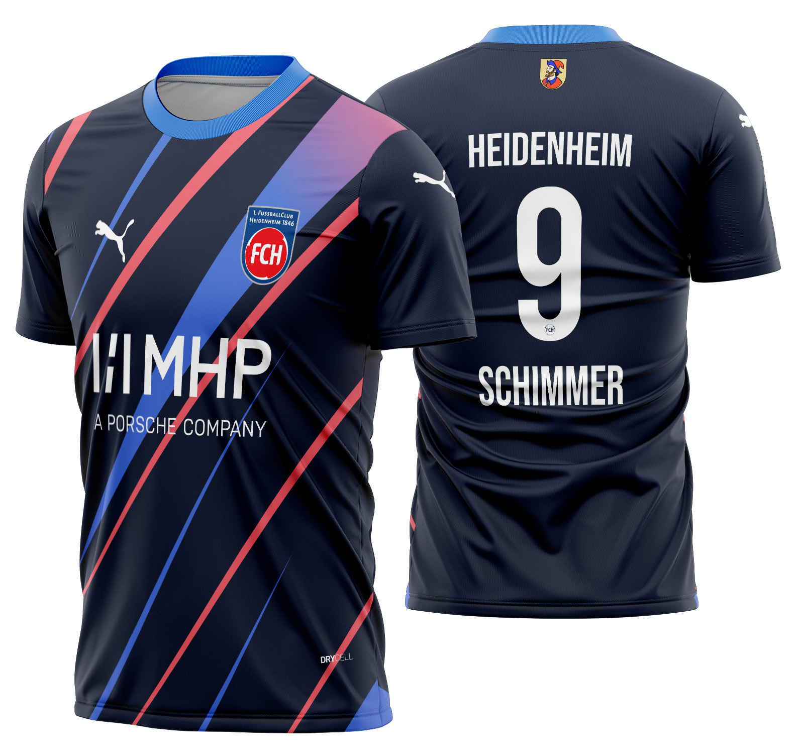 Arte Vetor Camisa FC Heidenheim Visita 2023-24