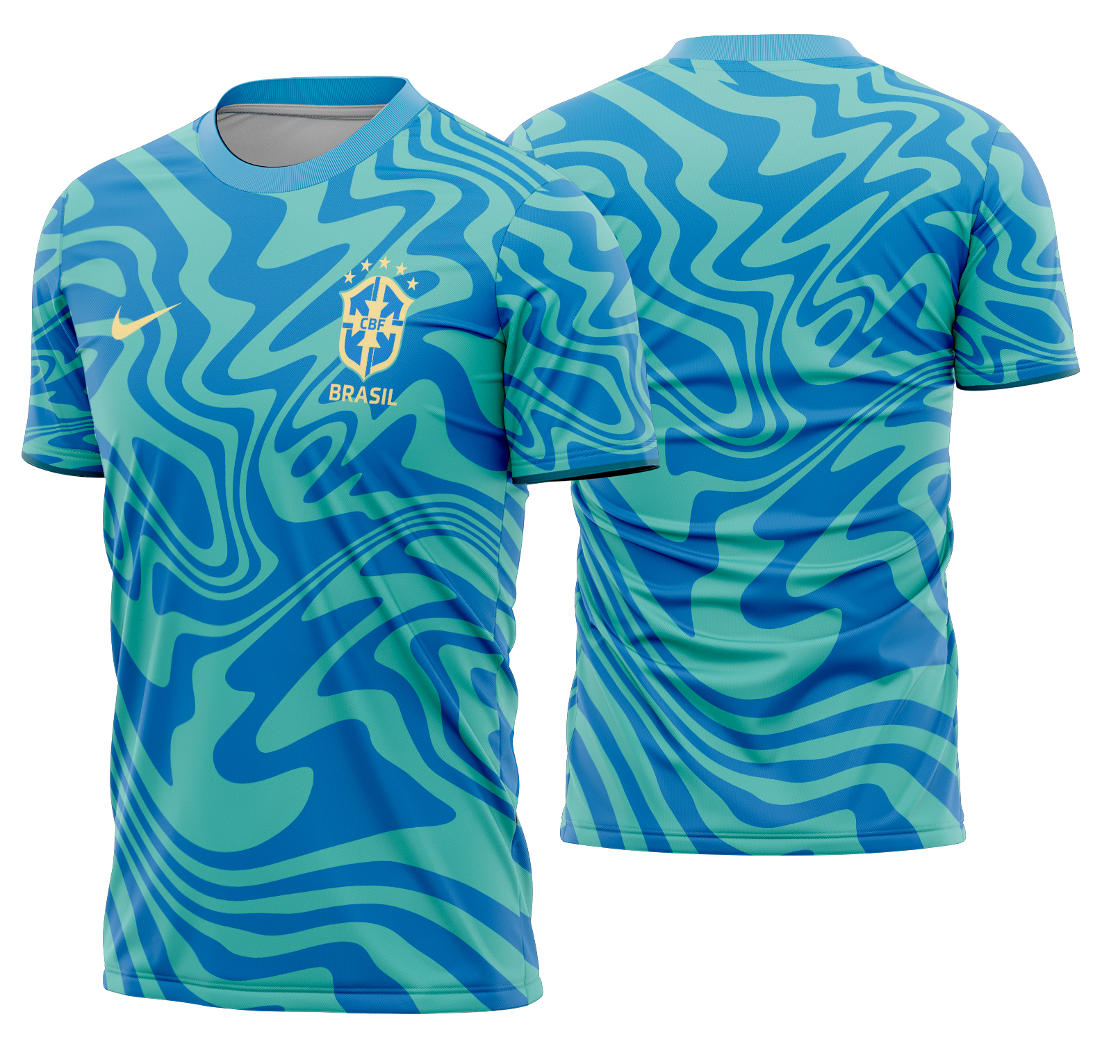 Arte Vetor Camisa Brasil Pré-jogo 2026