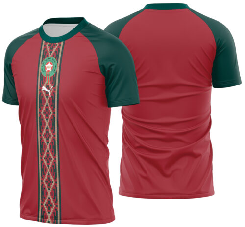 Arte Vetor Camisa Marrocos Pré-jogo 2026