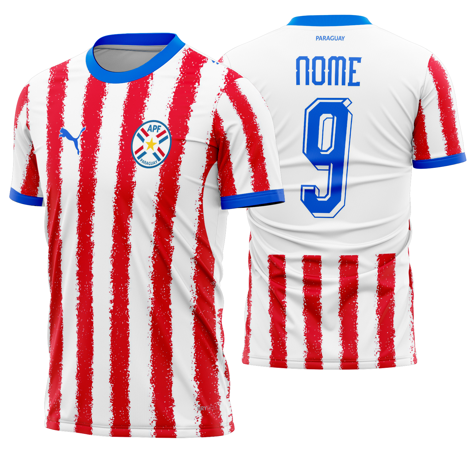 Arte Vetor Camisa Paraguai Local 2026