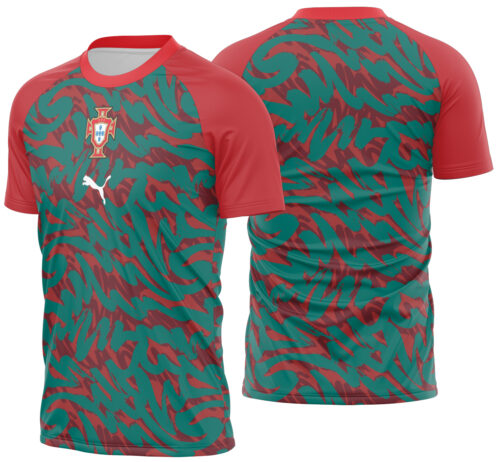 Arte Vetor Camisa Portugal Pré-jogo 2026