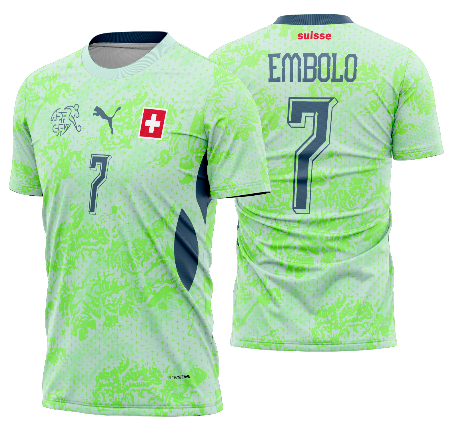 Arte Vetor Camisa Suíça visita 2026