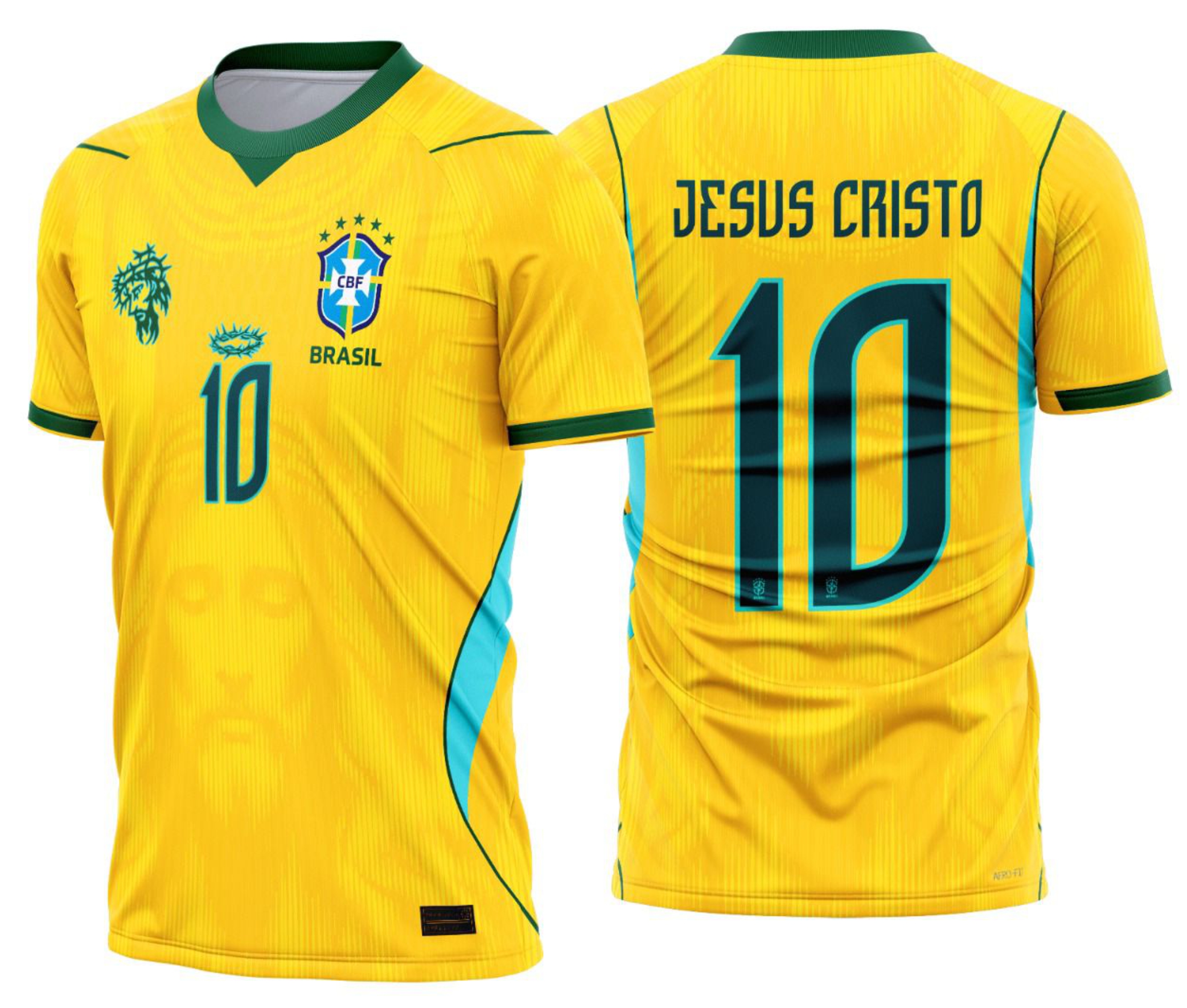 Arte Vetor Camisa Brasil cristo amarela 2026