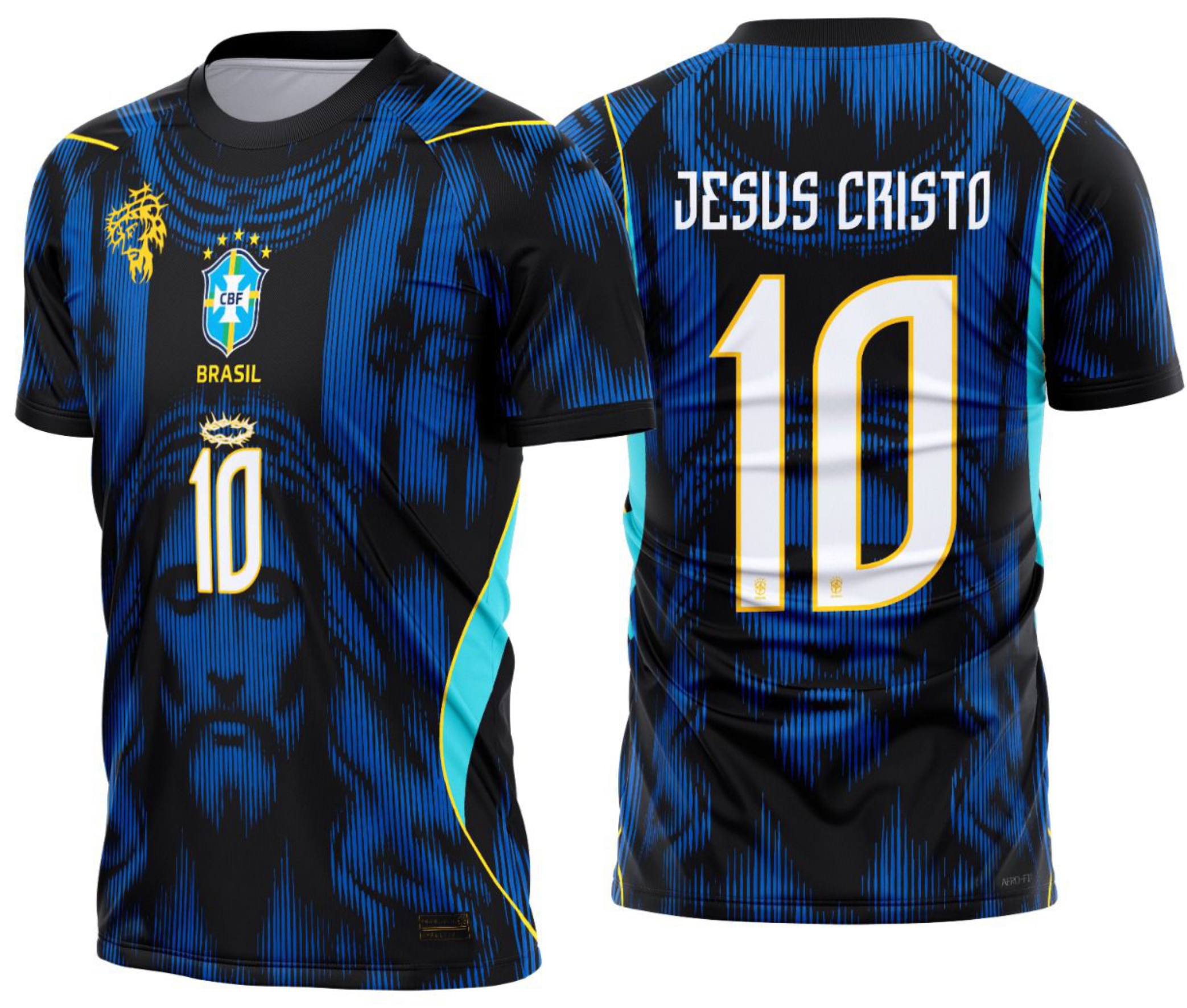 Arte Vetor Camisa Brasil cristo azul 2026
