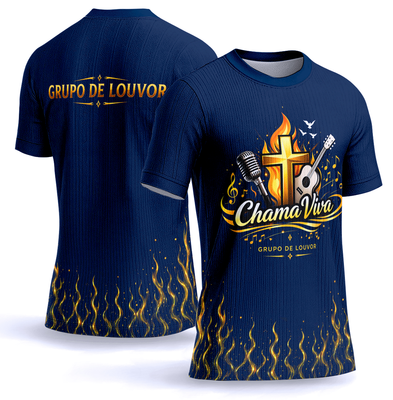 Arte vetor camisa Grupo de louvor 0018