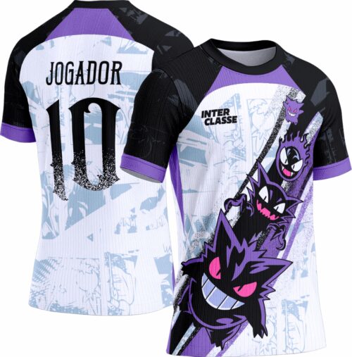 Arte Vetor Camisa Interclasse Gengar Pokemon 0099