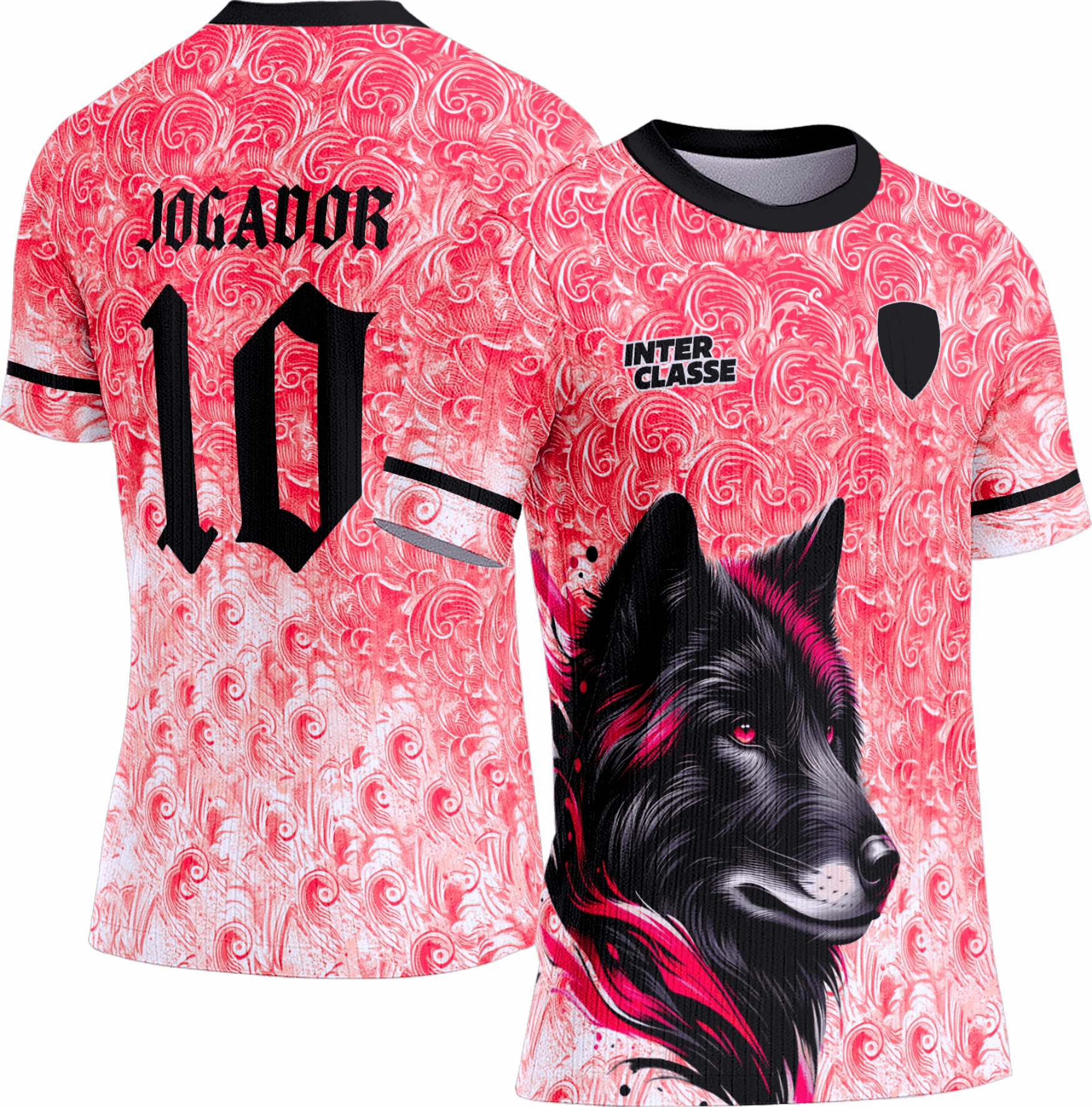Arte Vetor Camisa Interclasse Lobo 0094
