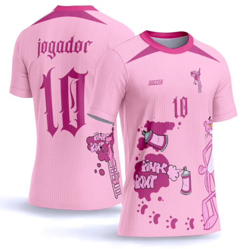 Arte vetor camisa Interclasse Pantera Cor de Rosa 0136