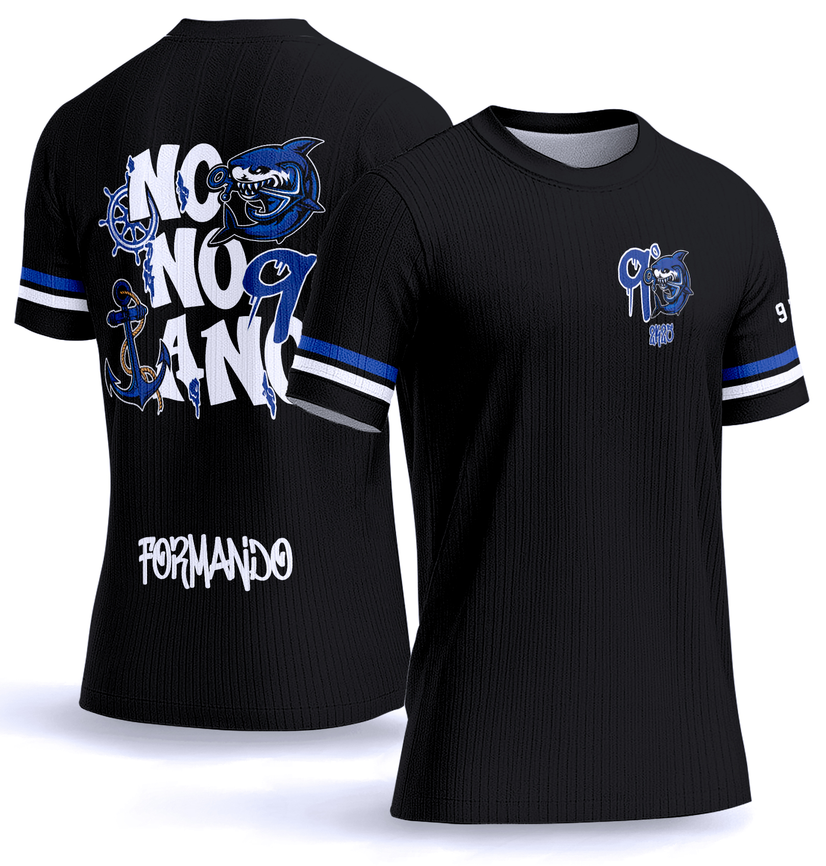 Arte Vetor Camisa Nono Ano Tubarão Ancora 0064