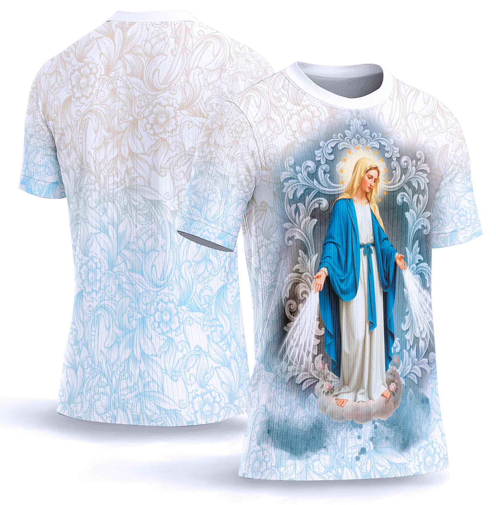Arte vetor camisa Nossa senhora das graças 009