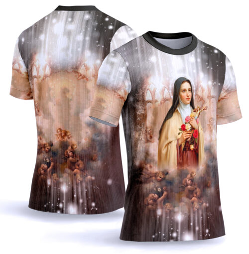 Arte estampa camisa Santa Terezinha 0013