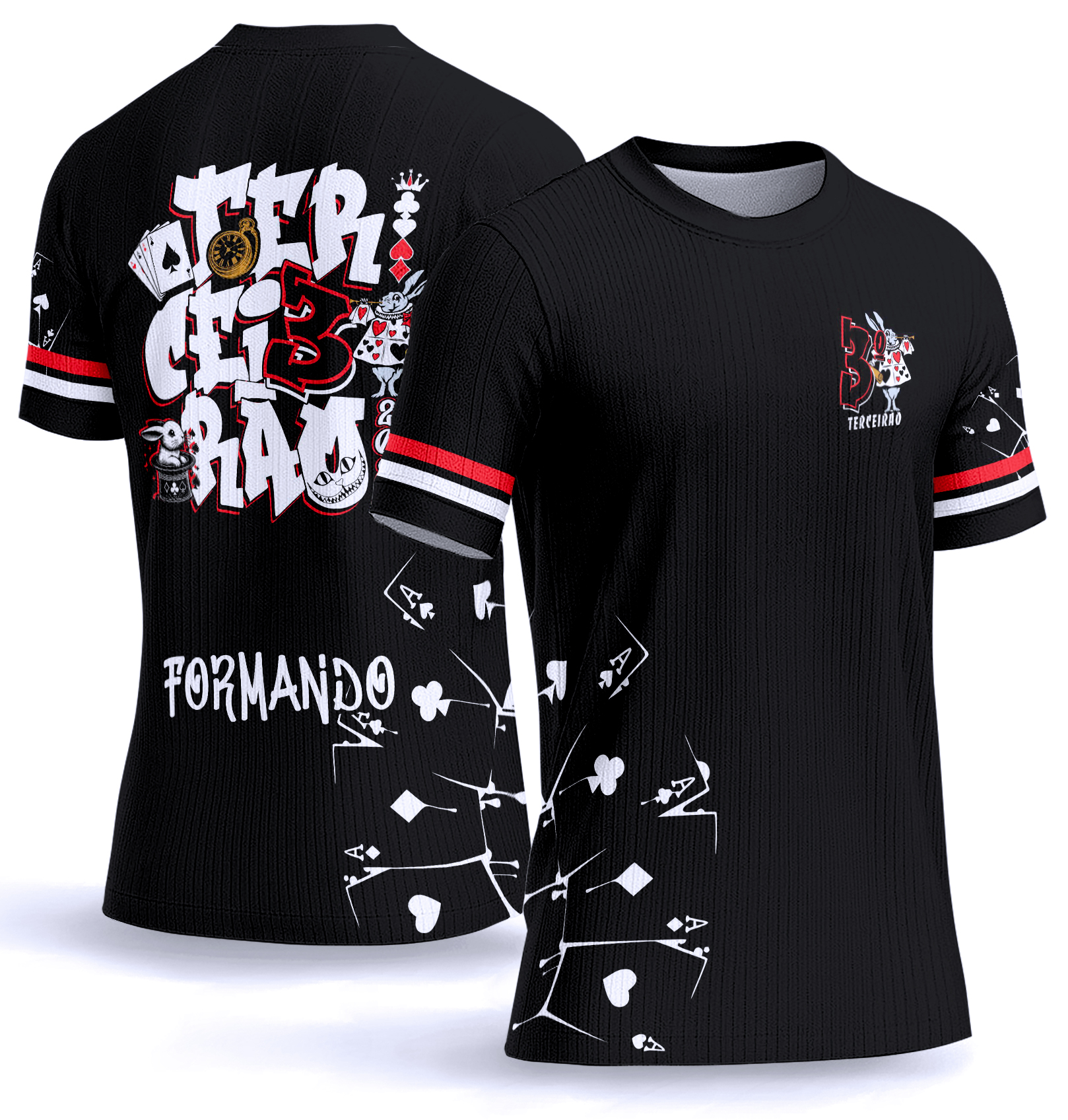 Arte vetor camisa Terceirão Cartas Baralho 0055