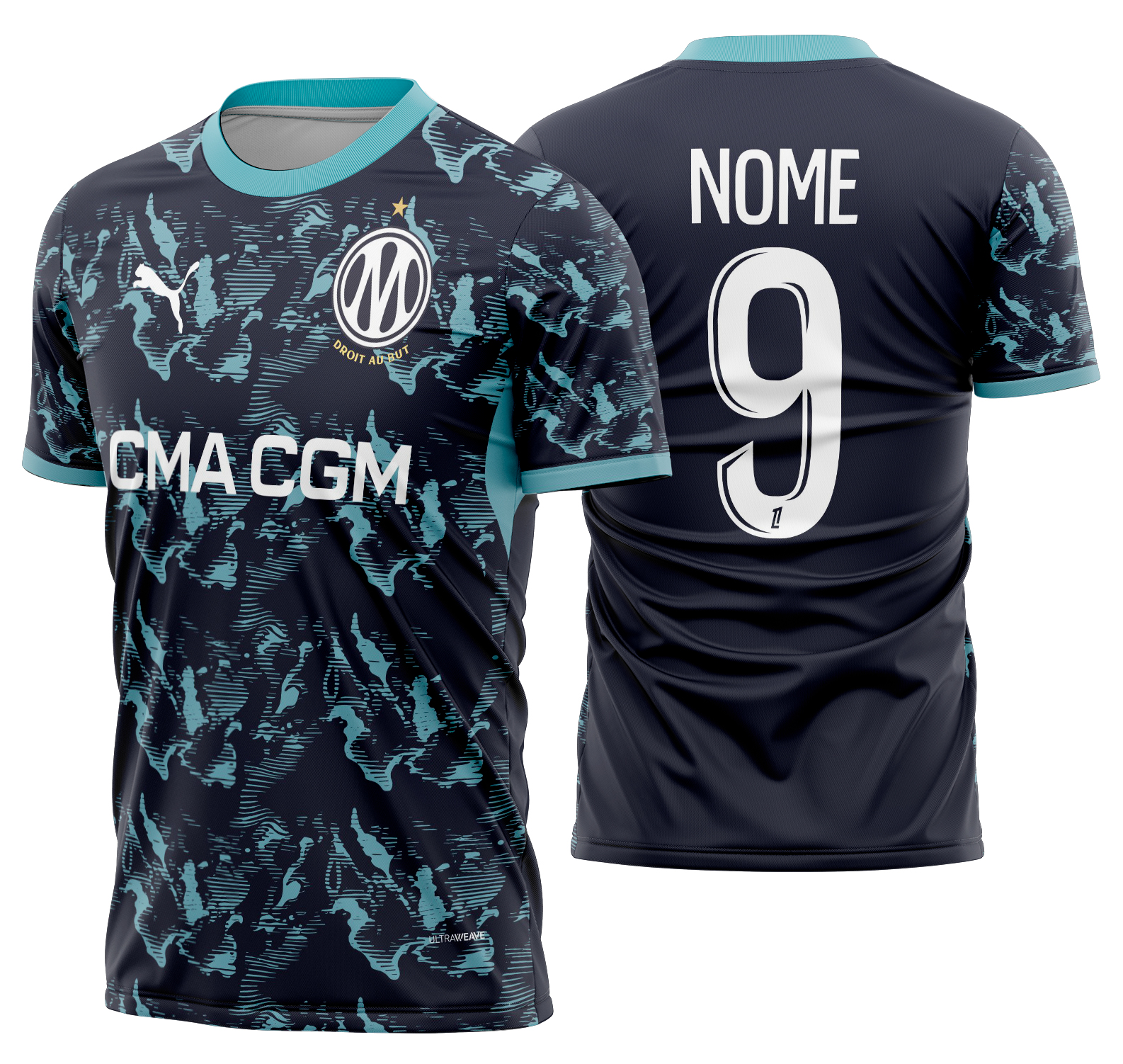 Arte Vetor Camisa Olympique Marseille Away 2026-2027