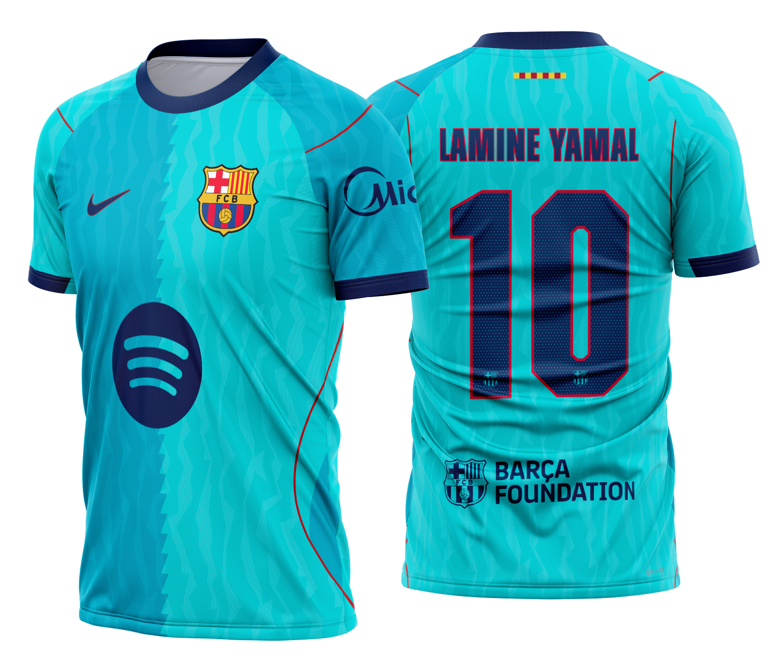 Arte Vetor Camisa Barcelona Third 2026-2027