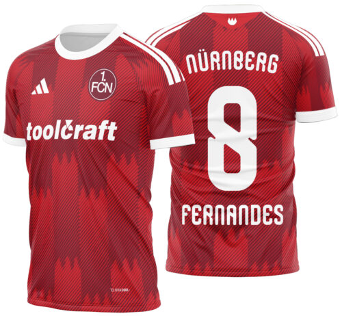 Arte vetor camisa 1. FC Nürnberg Home 2026-2027