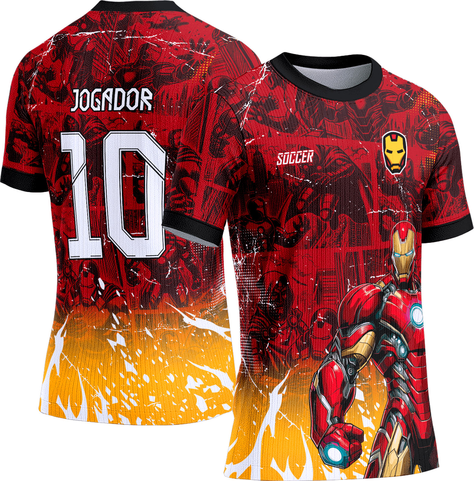 Arte Vetor Camisa Interclasse 395 Homem de Ferro
