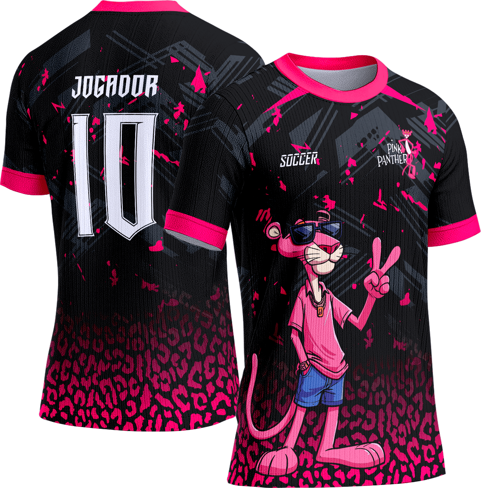 Arte Vetor Camisa Interclasse 789 Pantera Cor de Rosa