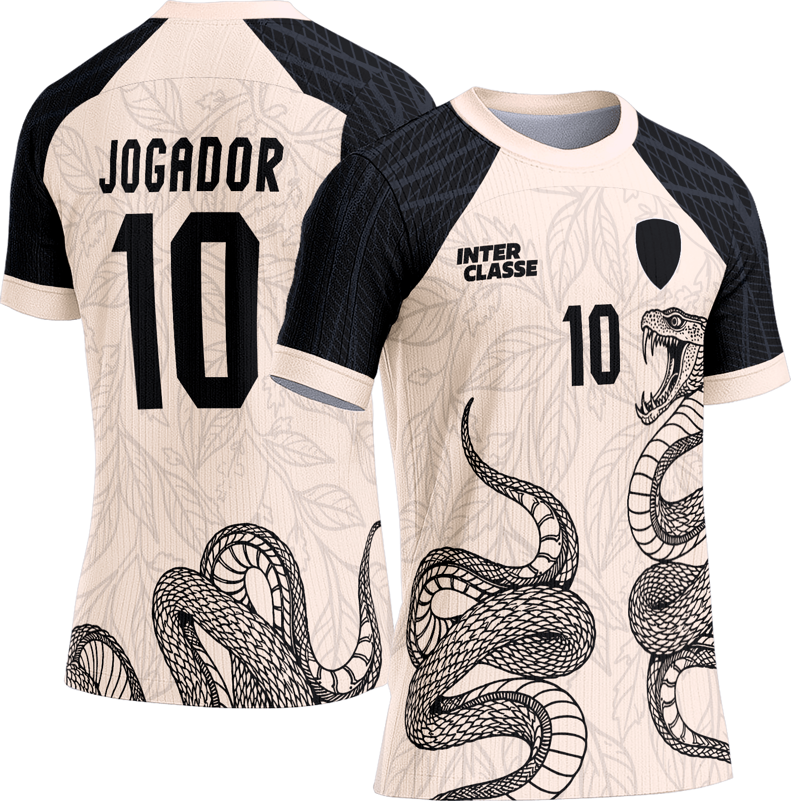 Arte Vetor Camisa Interclasse 793 Cobra Folhas