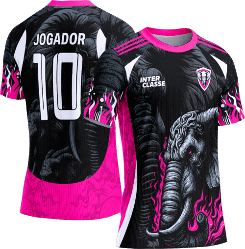 Arte Vetor Camisa Interclasse 795 Elefante Rosa