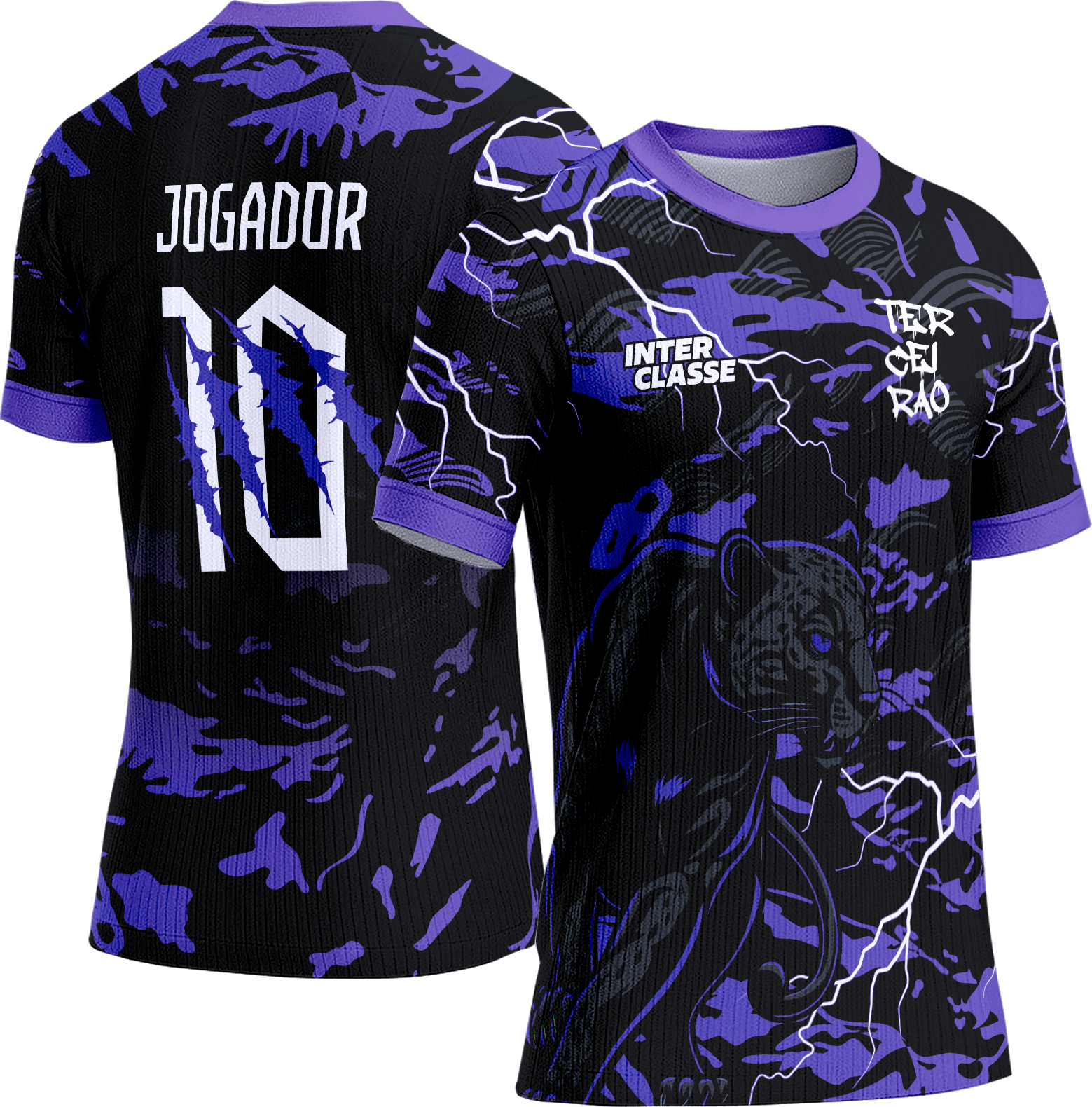 Arte Vetor Camisa Interclasse 819 Pantera Roxa
