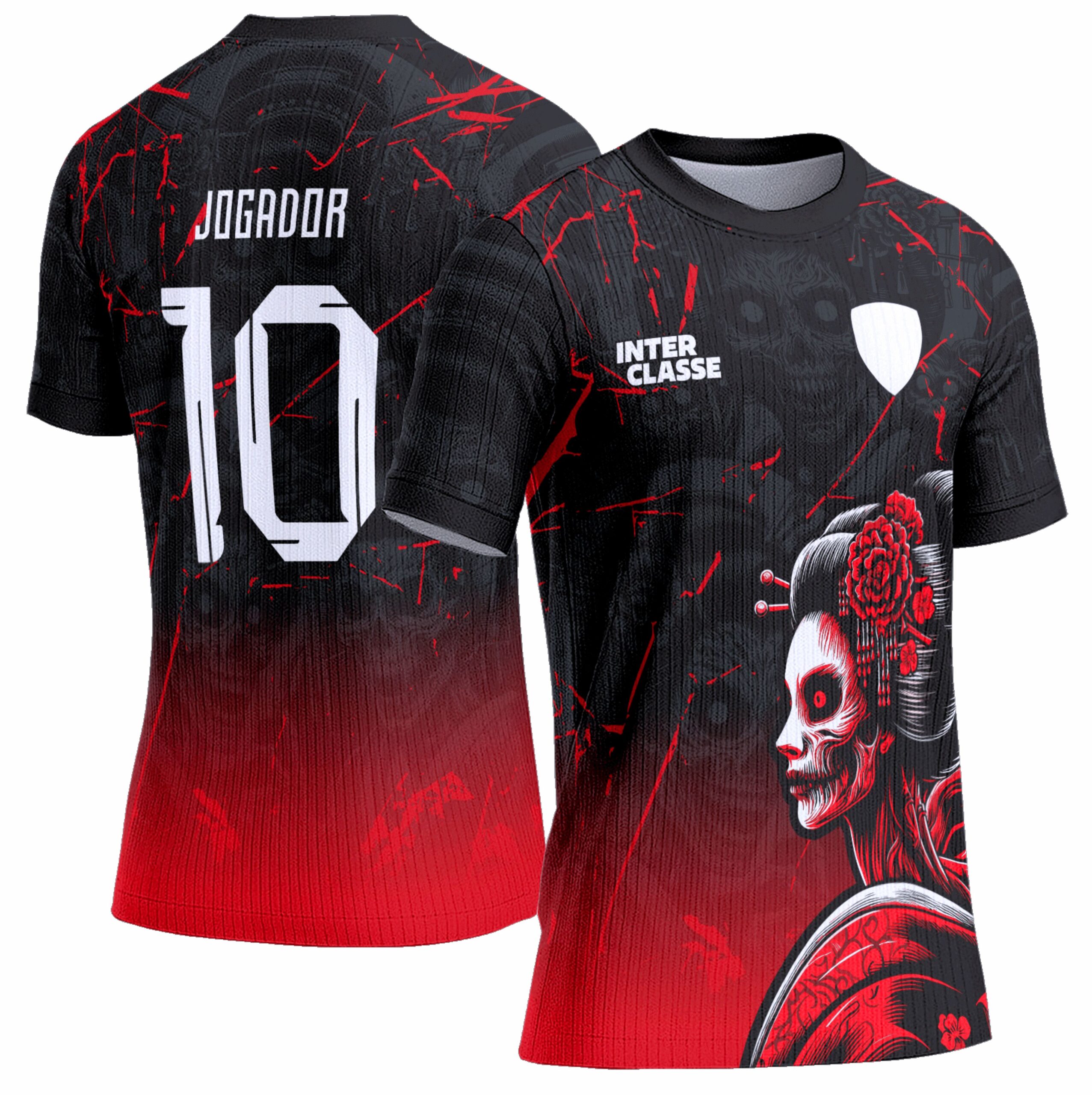Arte Vetor Camisa Interclasse 0950 Gueixa Japonesa