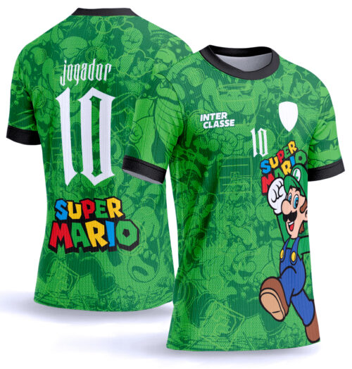 Arte Vetor Camisa Interclasse 1023 Super Mario Bros Luigi