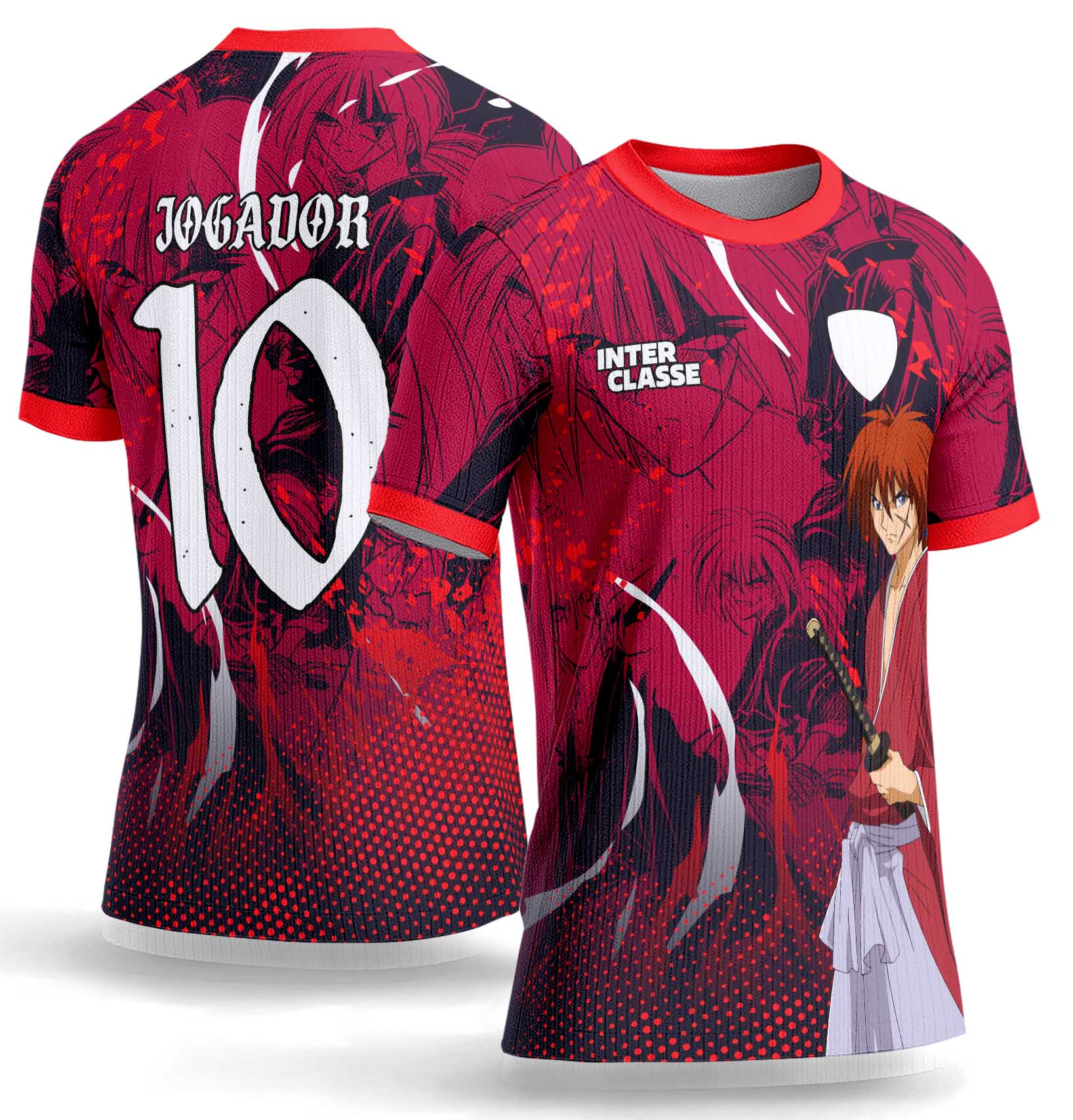 Arte Vetor Camisa Interclasse 1056 Rurouni Kenshin Kenshin Himura