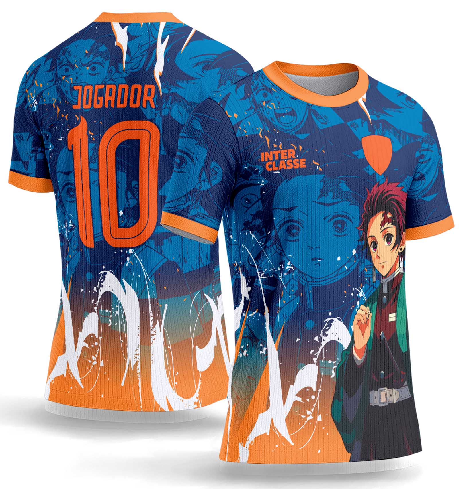 Arte Vetor Camisa Interclasse 1068 Demon Slayer Tanjiro Kamado