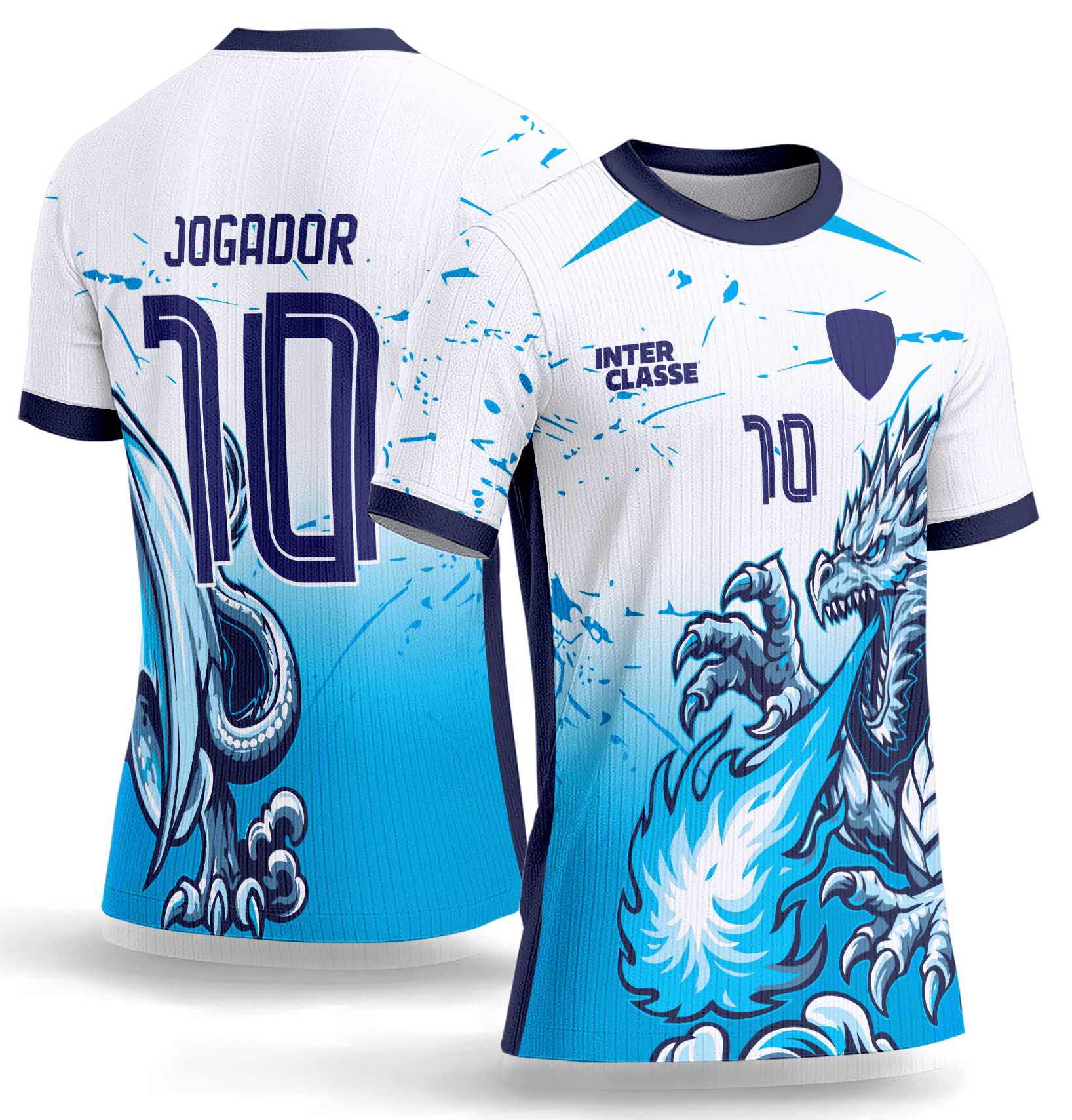 Arte Vetor Camisa Interclasse 1103 Dragão Azul